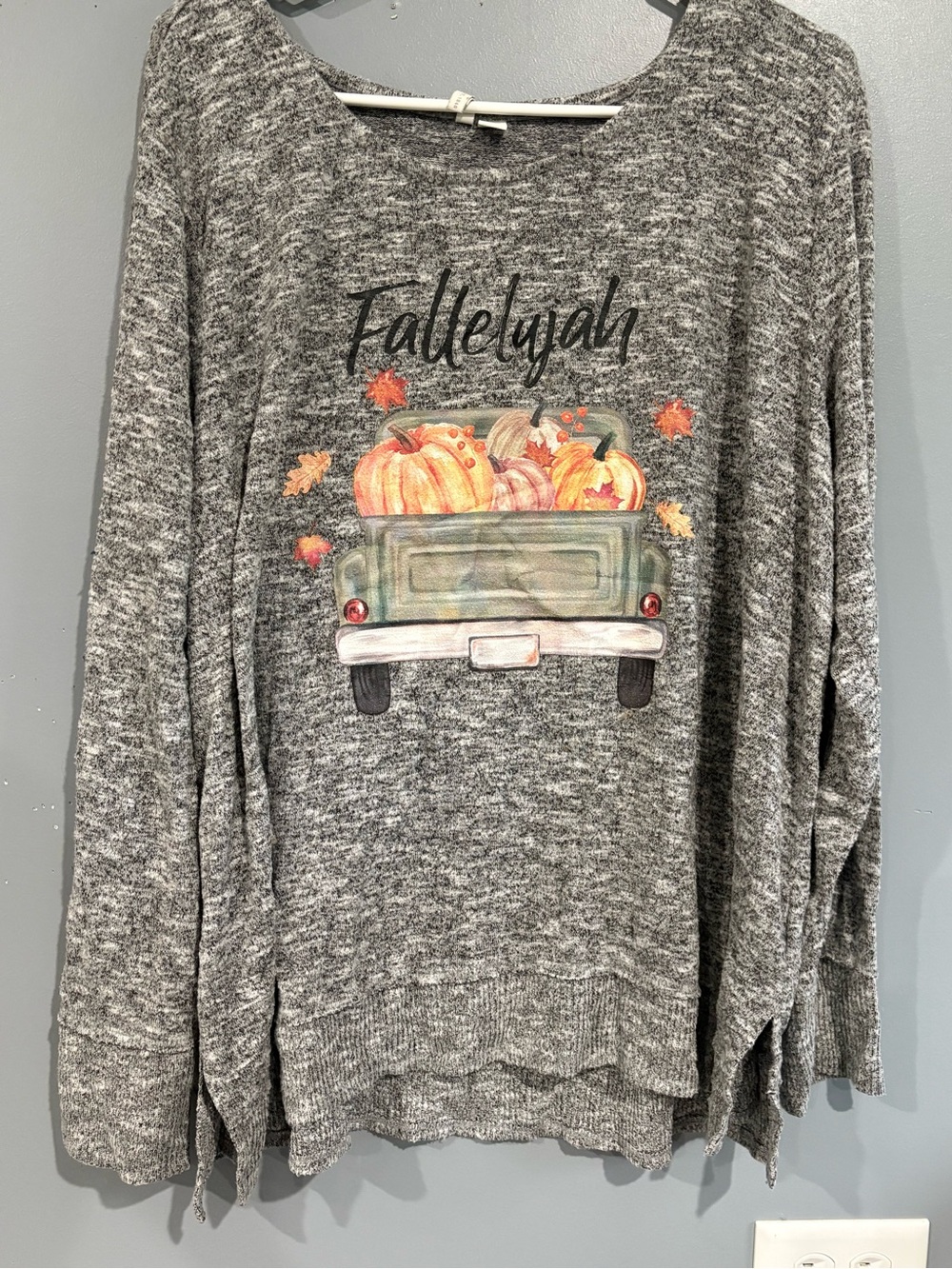 Cato Fallelujah Vintage Truck Pumpkin Knit Sweater Top Womens Plus Size 18/20